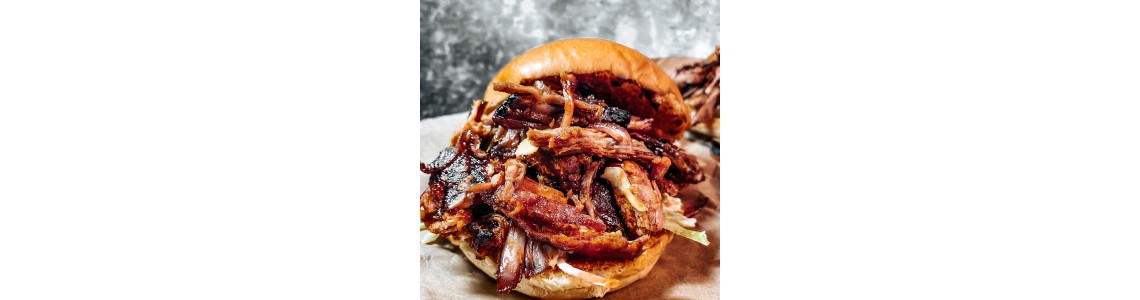 Pulled Pork Burger σε ψησταριά υγραερίου