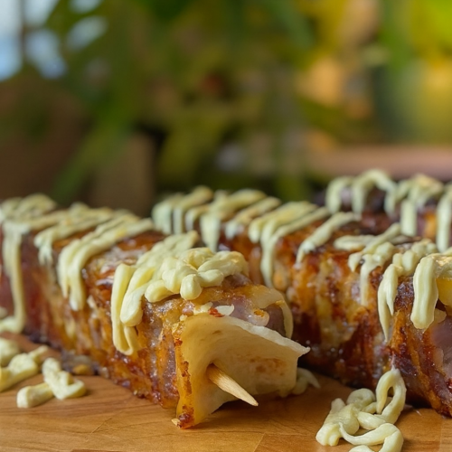 Smashed Cheese Burger Σουβλάκι