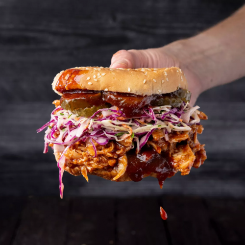 Pulled BBQ Chicken Burger