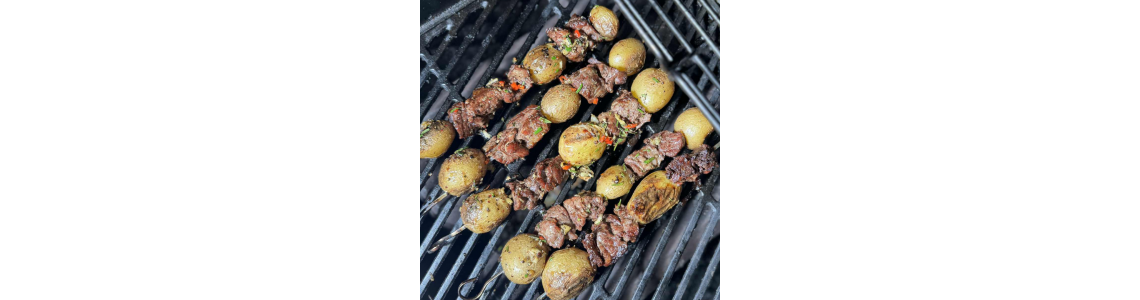 Μοσχαρίσια Σουβλάκια με Πατάτες Baby