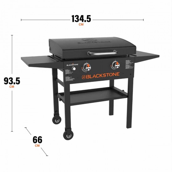 Πλατό Ψησίματος Griddle Με 2 Καυστήρες και Καπάκι - 71cm - Blackstone