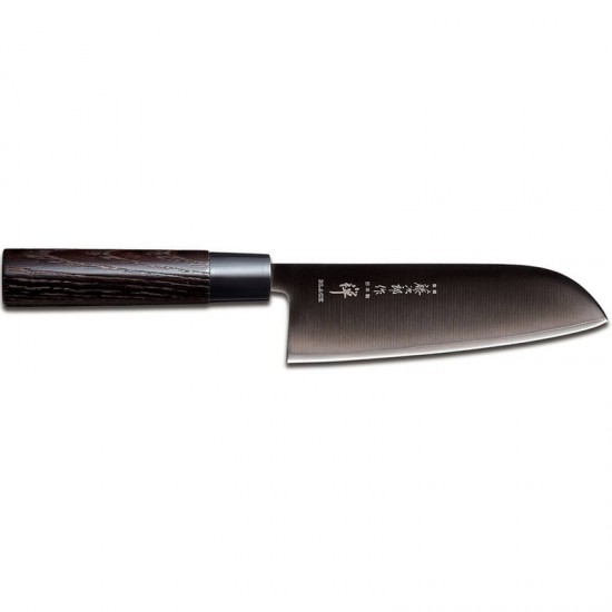 Μαχαίρι Santoku 16.5 εκατ. με Λαβή Καστανιάς Black Zen