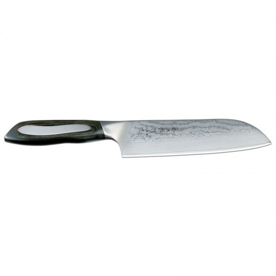 Μαχαίρι Santoku 18 εκατ. από Δαμασκηνό Ατσάλι με Λαβή Micarta Flash