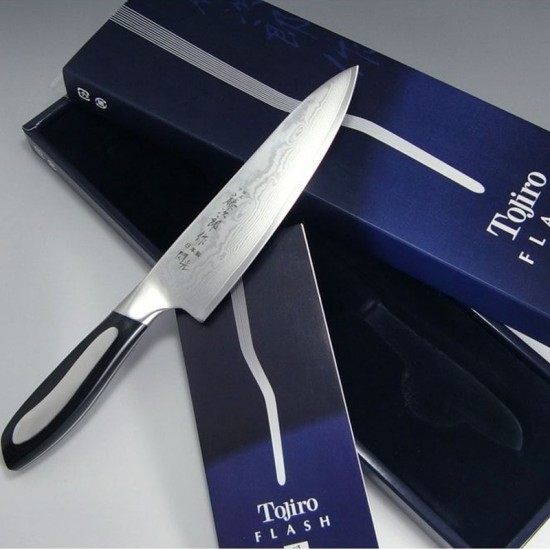 Μαχαίρι Santoku 18 εκατ. από Δαμασκηνό Ατσάλι με Λαβή Micarta Flash