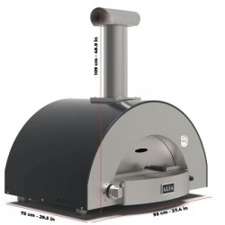 Φούρνος Αερίου Alfa Classico 2 Pizze Ardesia Grey χωρίς βάση Φούρνος Αερίου Alfa Classico 2 Pizze Ardesia Grey χωρίς βάση