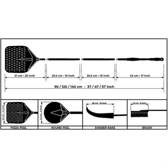 Σετ Pizza Peel 4 Εργαλείων Alfa - AC-SETPALE Σετ Pizza Peel 4 Εργαλείων Alfa - AC-SETPALE