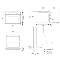 Bertazzoni F45 7 PRO MW T X Bertazzoni F45 7 PRO MW T X