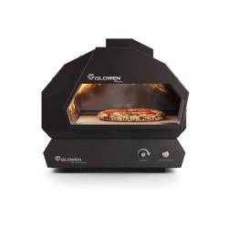 Glowen Raptor with Auto rotating pizza stone Black Multi-Fuel Pizza Oven