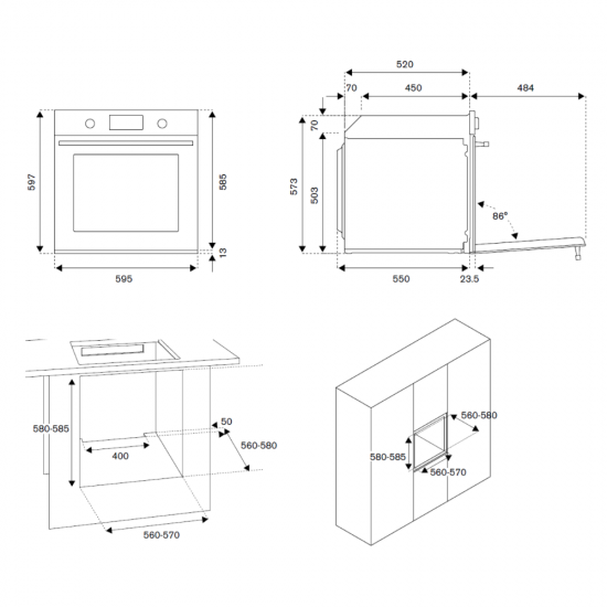 Bertazzoni F60 5 HER G K AX