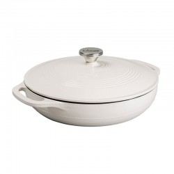 Μαντεμένιο Dutch Oven 3.4 Lt με Επισμάλτωση Πορσελάνης Oyster - Lodge Μαντεμένιο Dutch Oven 3.4 Lt με Επισμάλτωση Πορσελάνης Oyster - Lodge