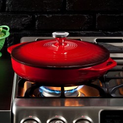 Μαντεμένιο Dutch Oven 3.4 Lt με Επισμάλτωση Πορσελάνης Κόκκινο - Lodge Μαντεμένιο Dutch Oven 3.4 Lt με Επισμάλτωση Πορσελάνης Κόκκινο - Lodge