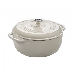 Μαντεμένιο Dutch Oven 5.68 Lt με Επισμάλτωση Πορσελάνης Oyster - Lodge Μαντεμένιο Dutch Oven 5.68 Lt με Επισμάλτωση Πορσελάνης Oyster - Lodge