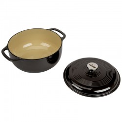 Μαντεμένιο Dutch Oven 5.68 Lt με Επισμάλτωση Πορσελάνης Μαύρο Midnight Chrome - Lodge Μαντεμένιο Dutch Oven 5.68 Lt με Επισμάλτωση Πορσελάνης Μαύρο Midnight Chrome - Lodge