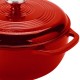 Μαντεμένιο Dutch Oven 5.68 Lt με Επισμάλτωση Πορσελάνης Κόκκινο - Lodge