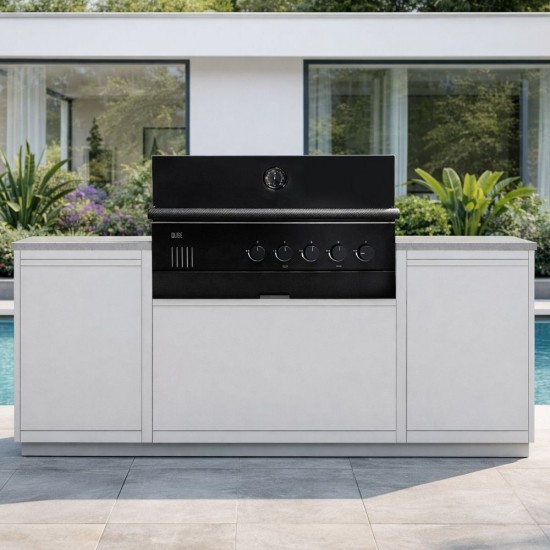 Outdoorchef QUBE X-415 RB BLACK - ψησταριά υγραερίου εντοιχιζόμενη
