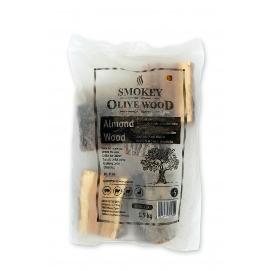Ξύλα Καπνίσματος 5-15 cm από Αμυγδαλιά 1,5 kg (No 5) - Smokey Olive Wood