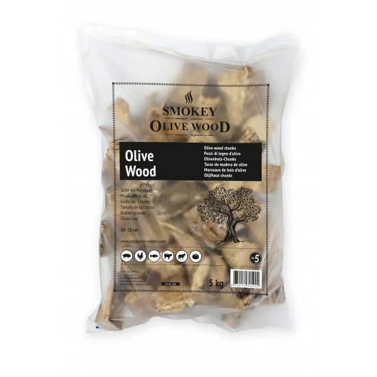 Ξύλα Καπνίσματος 5-15 cm από Ελιά 5 kg (No 5) - Smokey Olive Wood