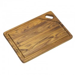 Επιφάνεια κοπής από ξύλο teak με αυλάκι 36 x 25 x 1.9 εκατ. Elegance Culinary  - STOLF
