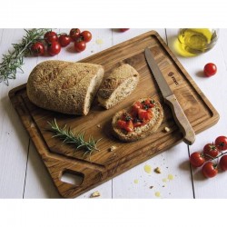 Επιφάνεια κοπής από ξύλο teak με αυλάκι 41 x 30.5 x 1.9 εκατ. Elegance Culinary  - STOLF