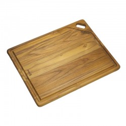Επιφάνεια κοπής από ξύλο teak με αυλάκι 46 x 36 x 1.9 εκατ. Elegance Culinary - STOLF