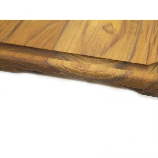 Επιφάνεια κοπής από ξύλο teak με αυλάκι 46 x 36 x 1.9 εκατ. Elegance Culinary - STOLF