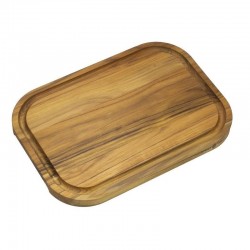 Επιφάνεια κοπής από ξύλο teak με αυλάκι 40 x 28 x 2.4 εκατ. Elegance Culinary - STOLF