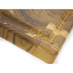 Επιφάνεια κοπής από ξύλο teak end grain με αυλάκι 30 x 20 x 3.2 εκατ. Supreme  - STOLF