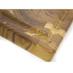 Επιφάνεια κοπής από ξύλο teak end grain με αυλάκι 44 x 29.5 x 3.2 εκατ. Supreme  - STOLF