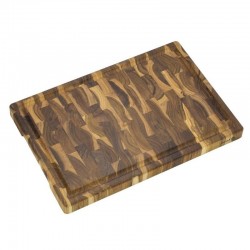Επιφάνεια κοπής από ξύλο teak end grain με αυλάκι 44 x 29.5 x 3.2 εκατ. Supreme  - STOLF