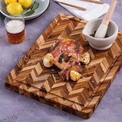 Ξύλο Κοπής & Σερβιρίσματος 50.8 x 40.5 x 3.8 εκ. | TEAKHAUS Butcher Block Ξύλο Κοπής & Σερβιρίσματος 50.8 x 40.5 x 3.8 εκ. | TEAKHAUS Butcher Block