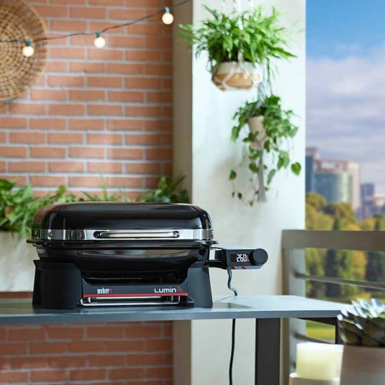 Weber Lumin Smart Compact Black NEW  - Ηλεκτρική ψησταριά