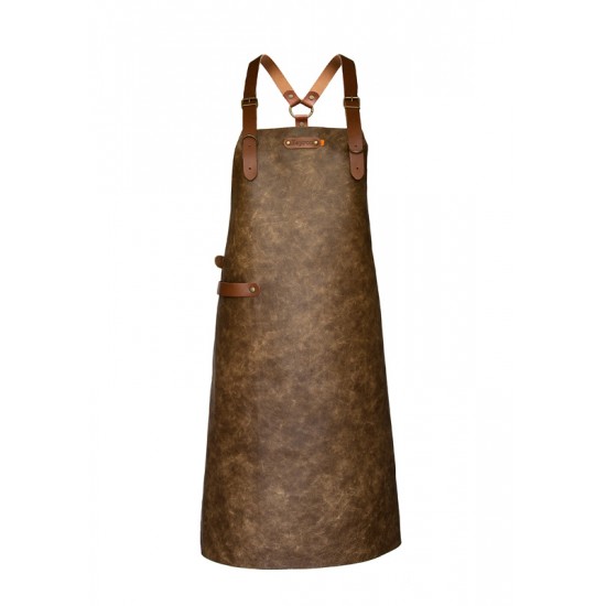 Ποδιά Δερμάτινη Xapron Atlanta Camel με ιμάντες ώμου 82/60 cm