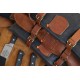 Δερμάτινη τσάντα 9 θέσεων, για μαχαίρια, σε ρολό Utah Rust 58/52 - Xapron