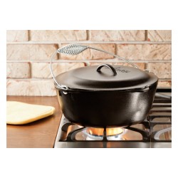 Μαντεμένιο Dutch Oven 6,62 lt με μαντεμένιο καπάκι και ανοξείδωτη λαβή - Lodge Μαντεμένιο Dutch Oven 6,62 lt με μαντεμένιο καπάκι και ανοξείδωτη λαβή - Lodge