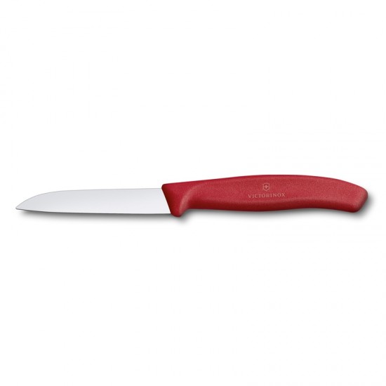 Μαχαίρι Κουζίνας 8 Εκ. Ίσιο - Λαβή Κόκκινη Swiss Classic Victorinox