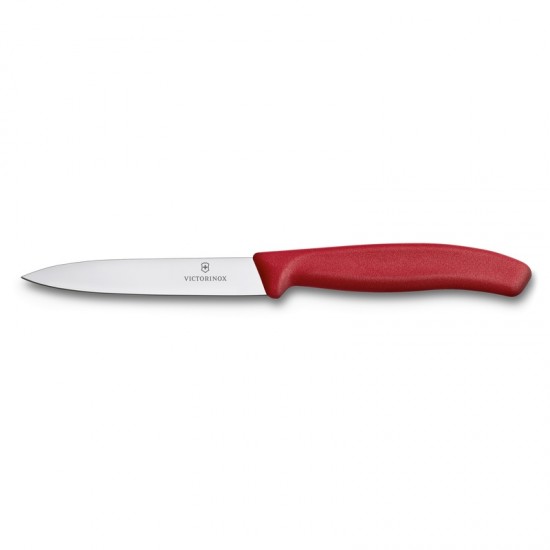Μαχαίρι Κουζίνας 10 Εκ. Μυτερό - Λαβή Κόκκινη Swiss Classic Victorinox