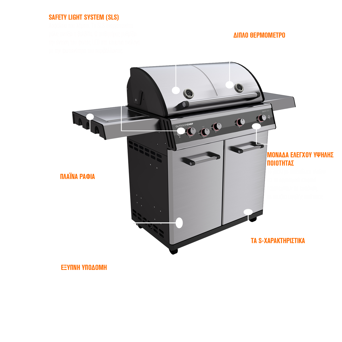 Ψησταριές OUTDOORCHEF DUALCHEF S 425 G INOX